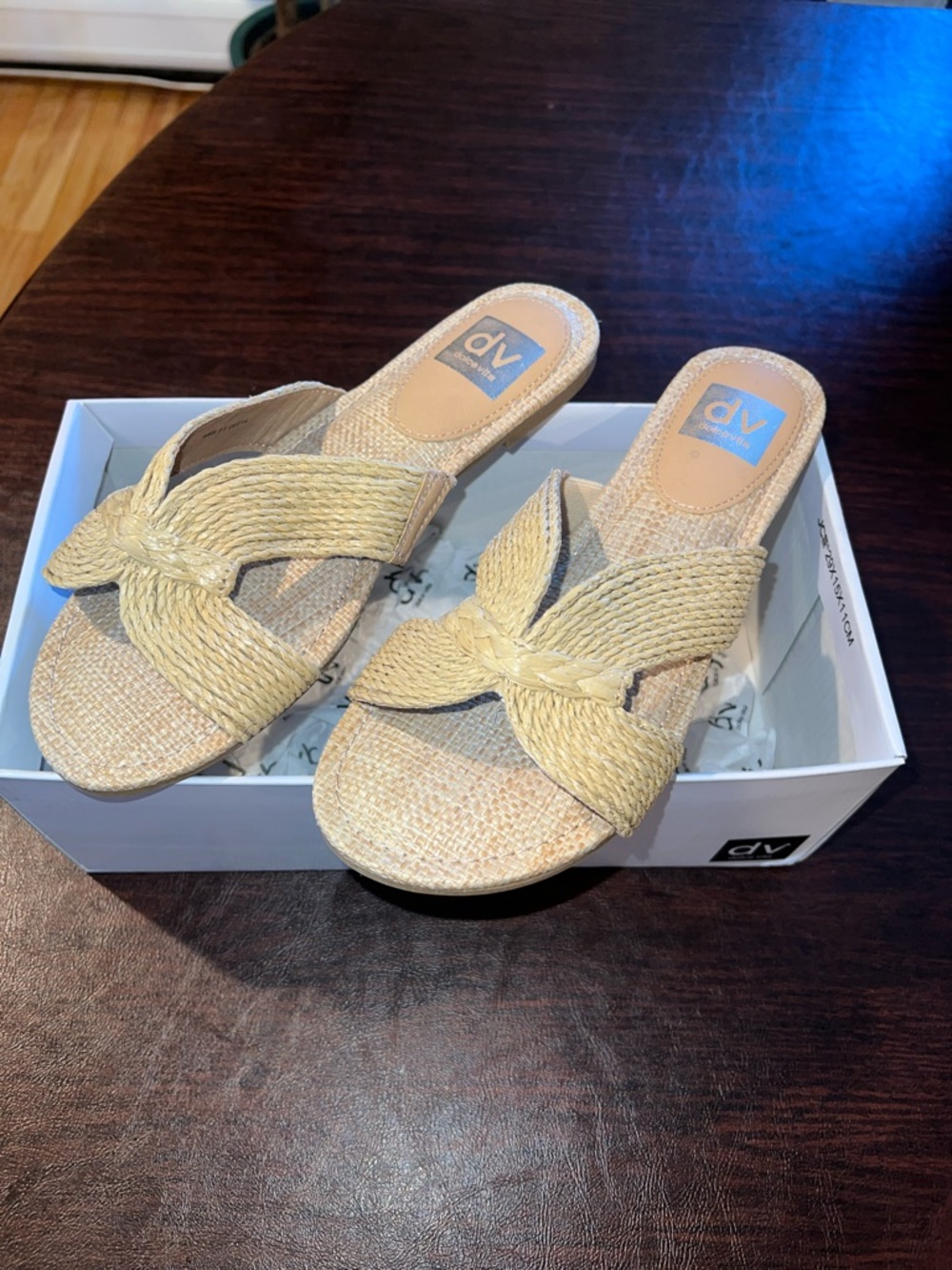DV by Dolce Vita Natural Braided Slide Mules